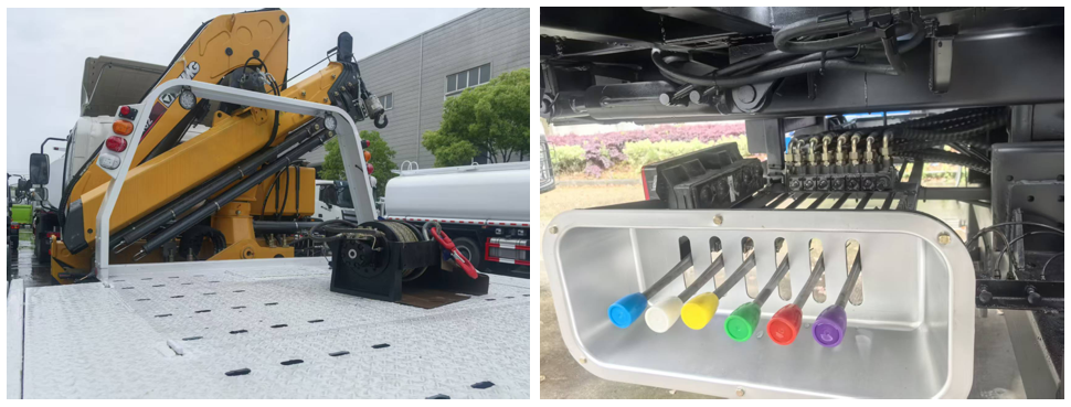 8T Tow Flated Truck with crane